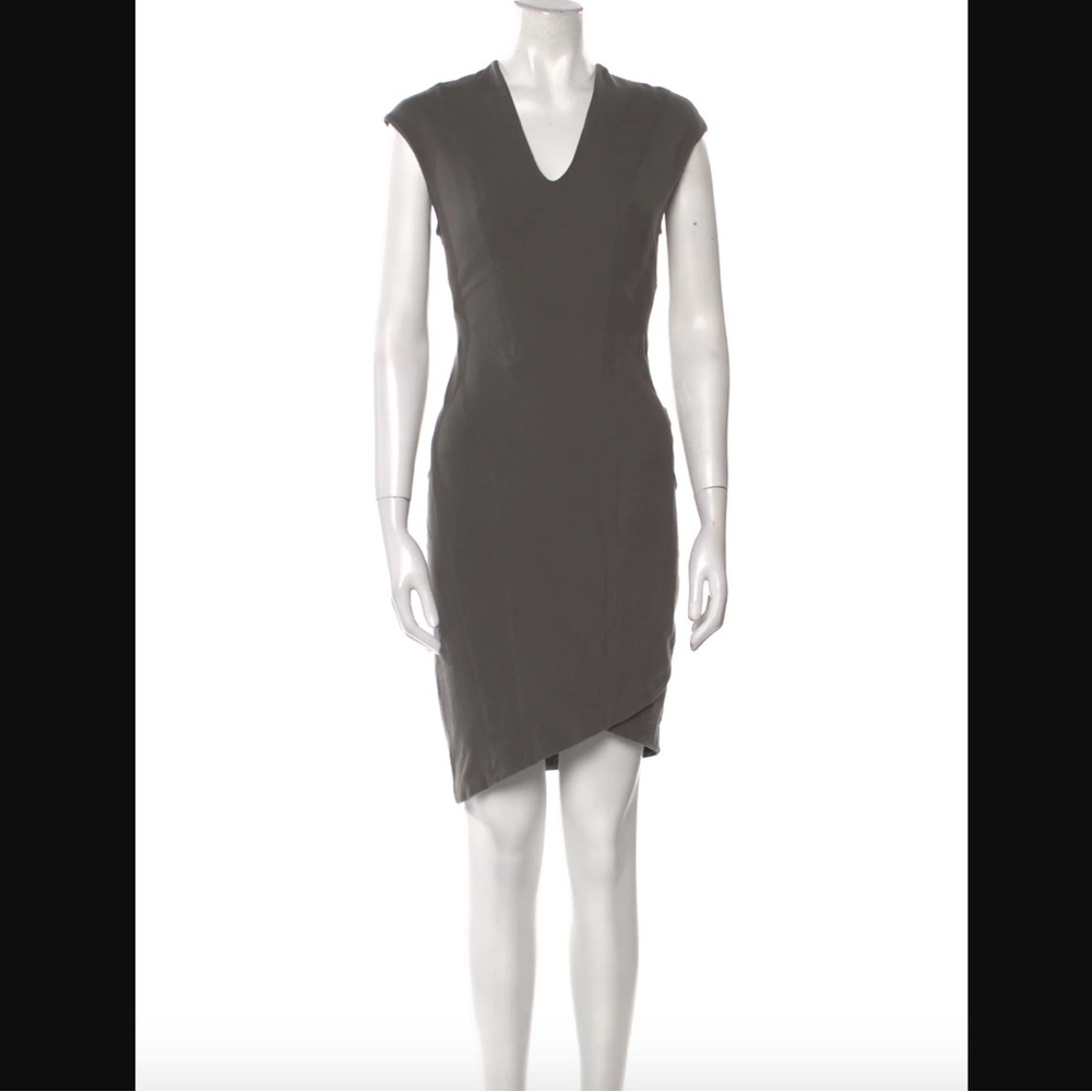 Helmut Lang Charcoal Asymmetrical Dress